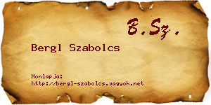 Bergl Szabolcs névjegykártya
